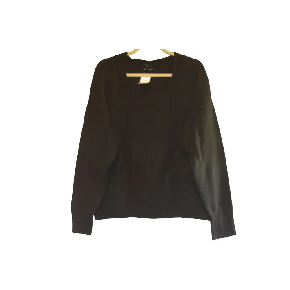 Sanctuary Women's Easy Breezy V-Neck Pullover Sweater In Black